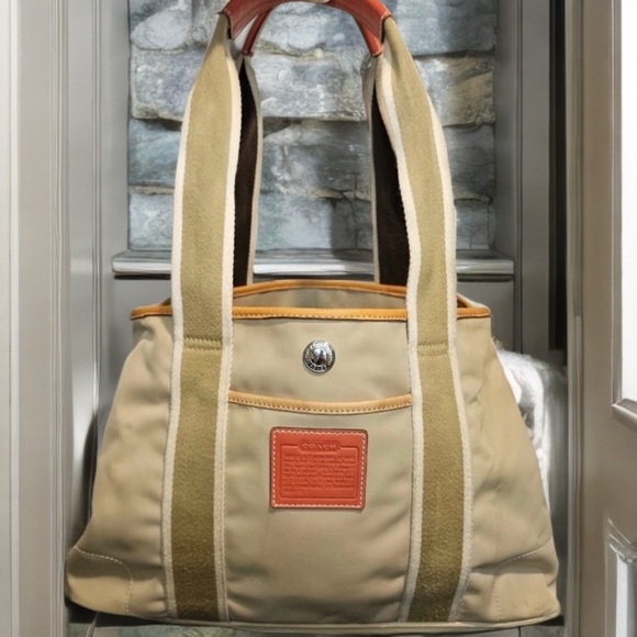 Coach Handbags - Coach Vintage Hampton Tote Handbag | Y2K Nylon & Leather | Authentic